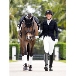Pantaloni LeMieux Lottie con fondo integrale in suede Bianco
