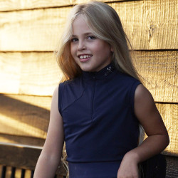 Top HV Polo Luna bambina Marina Blu marino