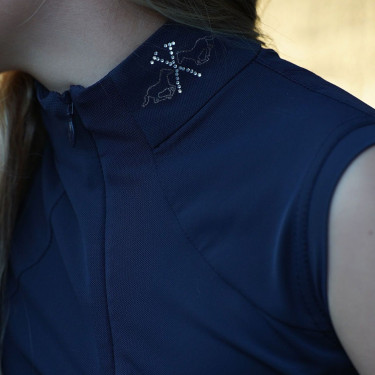 Top HV Polo Luna bambina Marina Blu marino