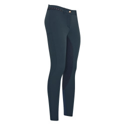 Pantaloni da equitazione Easy Rider Queen Diamond con grip in silicone Marina Blu marino