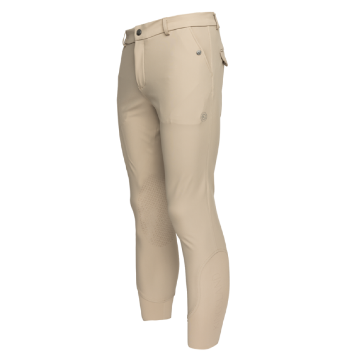 Pantaloni da equitazione senza cuciture con grip al ginocchio da uomo KLkoa Kingsland Pantaloni da equitazione senza cuciture con grip al ginocchio da uomo KLkoa Kingsland