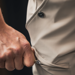 Pantaloni da equitazione da uomo senza cuciture con fondo integrale KLkoa Kingsland Pavé beige