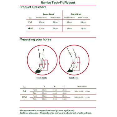 Paragambe anti-mosche Horseware Rambo Tech-Fit Paragambe anti-mosche Horseware Rambo Tech-Fit