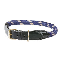 Collare per cane Weatherbeeta in cuoio e corda Marrone / blu navy