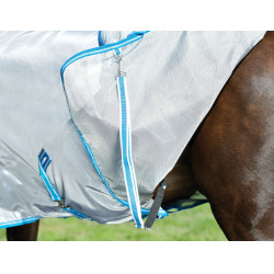 Coperta anti-mosche Combo Weatherbeeta ComFiTec Hexi Shield Argento / blu navy