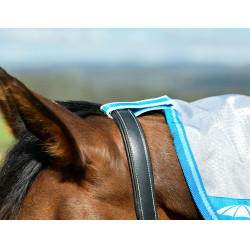 Coperta anti-mosche Combo Weatherbeeta ComFiTec Hexi Shield Argento / blu navy