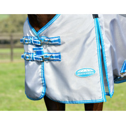 Coperta anti-mosche Combo Weatherbeeta ComFiTec Hexi Shield Argento / blu navy