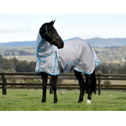 Coperta anti-mosche Combo Weatherbeeta ComFiTec Hexi Shield Argento / blu navy