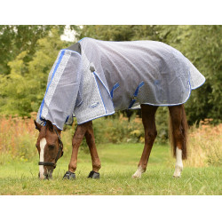 Coperta anti-mosche WeatherBeeta ComFiTec Ripshield Plus Bianco / blu Coperta anti-mosche WeatherBeeta ComFiTec Ripshield Plus Bianco / blu