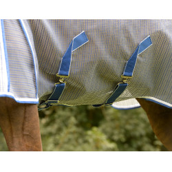 Coperta anti-mosche WeatherBeeta ComFiTec Ripshield Plus Bianco / blu Coperta anti-mosche WeatherBeeta ComFiTec Ripshield Plus Bianco / blu