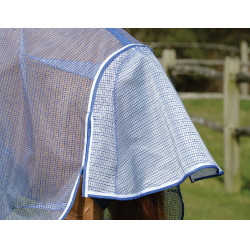 Coperta anti-mosche WeatherBeeta ComFiTec Ripshield Plus Bianco / blu Coperta anti-mosche WeatherBeeta ComFiTec Ripshield Plus Bianco / blu