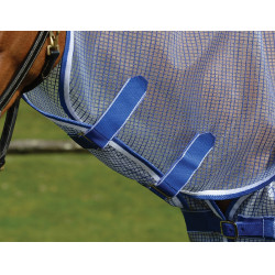 Coperta anti-mosche WeatherBeeta ComFiTec Ripshield Plus Bianco / blu Coperta anti-mosche WeatherBeeta ComFiTec Ripshield Plus Bianco / blu