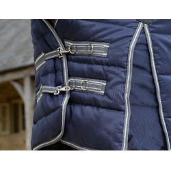 Coperta da scuderia Weatherbeeta Combo Channel Quilt II Blu scuro / grigio / bianco