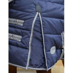 Coperta da scuderia Weatherbeeta Combo Channel Quilt II Blu scuro / grigio / bianco