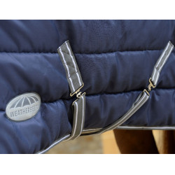 Coperta da scuderia Weatherbeeta Combo Channel Quilt II Blu scuro / grigio / bianco