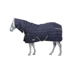 Coperta da scuderia Weatherbeeta Combo Channel Quilt II Blu scuro / grigio / bianco