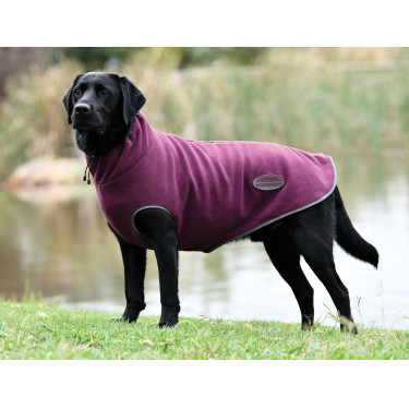 Coperta per cane Weatherbeeta in pile ComFiTec Bordeaux / grigio