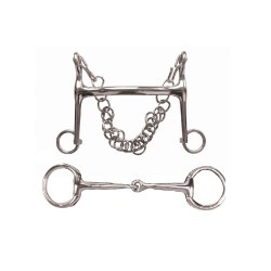 Set morso da filetto Bradoon e Weymouth Korsteel Set morso da filetto Bradoon e Weymouth Korsteel