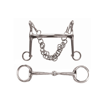 Set morso da filetto Bradoon e Weymouth Korsteel Set morso da filetto Bradoon e Weymouth Korsteel