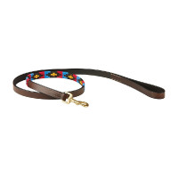 Guinzaglio per cane Weatherbeeta in cuoio Polo Marrone cowdray / nero / rosso / bianco Multicolore