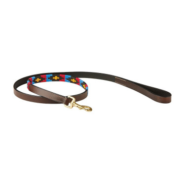 Guinzaglio per cane Weatherbeeta in cuoio Polo Marrone cowdray / rosa / blu / giallo Multicolore