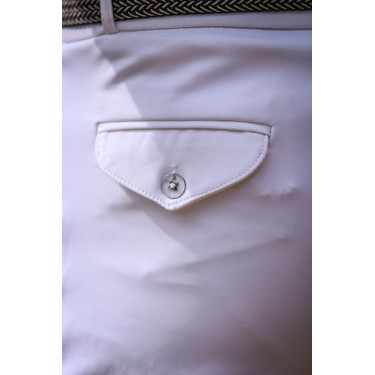 Pantaloni da equitazione uomo Jump'In Super X Bianco