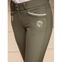Pantalon d'équitation Junior fille Marie Jump'In Kaki Pantalon d'équitation Junior fille Marie Jump'In Kaki
