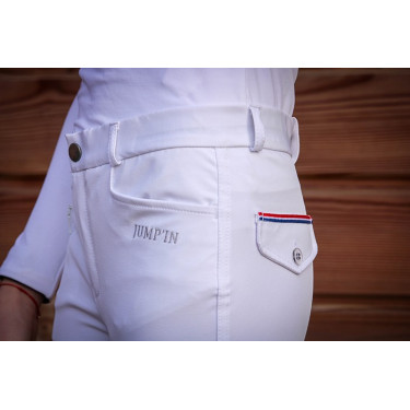 Pantaloni da equitazione Junior unisex Sacha Jump'In Bianco Pantaloni da equitazione Junior unisex Sacha Jump'In Bianco