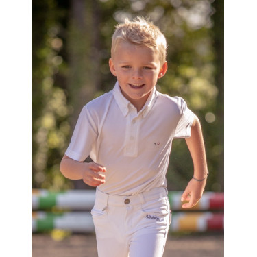 Polo da concorso Jump'In maniche corte Gaston Bianco