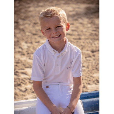 Polo da concorso Jump'In maniche corte Gaston Bianco