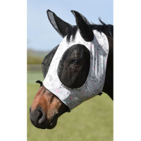 Maschera antimosche Weatherbeeta Deluxe elasticizzata Stampa unicorno blu navy Maschera antimosche Weatherbeeta Deluxe elasticizzata Stampa unicorno blu navy