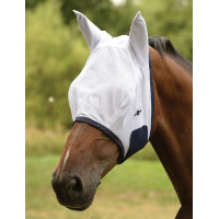 Maschera anti-mosche Saxon in rete Bianco / blu navy Maschera anti-mosche Saxon in rete Bianco / blu navy