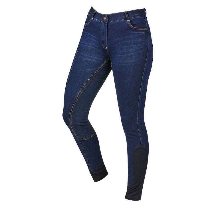 Pantaloni da equitazione da donna Dublin Shona con fondo integrale in suede