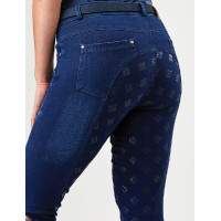 Pantaloni Dublin denim donna Shona Full Grip Silicone Print Denim azzurro chiaro Blu marino