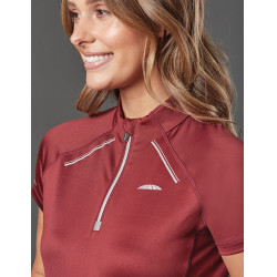 Polo manches courtes Weatherbeeta Victoria Premium femme Bordeaux