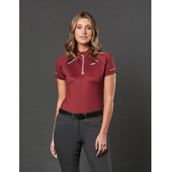 Polo manches courtes Weatherbeeta Victoria Premium femme Bordeaux