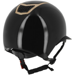 Casco Equithème Airy LM Nero brillante / oro rosa