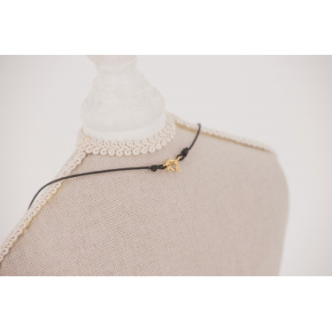 Collana Adelya Pénélope corda nera Collana Adelya Pénélope corda nera