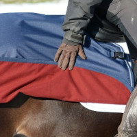 Coprireni quadrato Bucas impermeabile Blu navy / argento