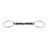 Mors Jump'In Blue Steel double brisure et incrustation cuivre