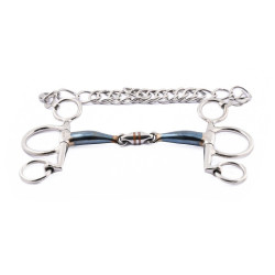 Filet Pelham Jump'In piccoli rami doppia rottura blue steel Filet Pelham Jump'In piccoli rami doppia rottura blue steel