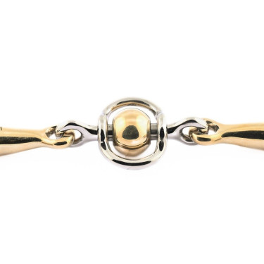 Filet a olive Jump'In doppia rottura in inox con pallina in german silver Filet a olive Jump'In doppia rottura in inox con pallina in german silver