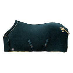 Coperta asciugante HKM con alamari Verde abete / oro Coperta asciugante HKM con alamari Verde abete / oro