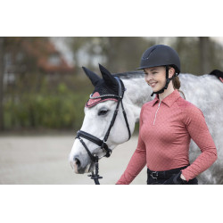 T-shirt funzionale HKM Rosewood Allover Print Ruggine Marrone