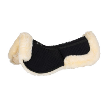 Ammortizzatore in cotone con tasche e montone Equestro Nero / naturale
