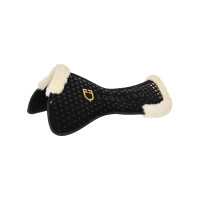 Ammortizzatore in memory foam e lana ecologica con grip in silicone e logo Equestro Nero