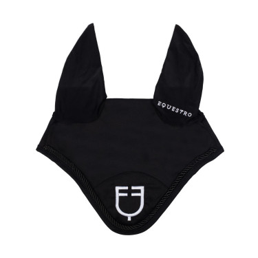 Cuffia antimosche in cotone con logo centrale New Style Equestro Cuffia antimosche in cotone con logo centrale New Style Equestro