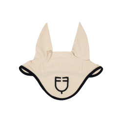 Cuffia anti-mosche in tessuto traforato con logo Black Line Edition Equestro