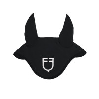 Cuffia anti-mosche in tessuto tecnico edizione Black Line Equestro Nero Cuffia anti-mosche in tessuto tecnico edizione Black Line Equestro Nero