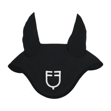 Cuffia anti-mosche in tessuto tecnico edizione Black Line Equestro Nero